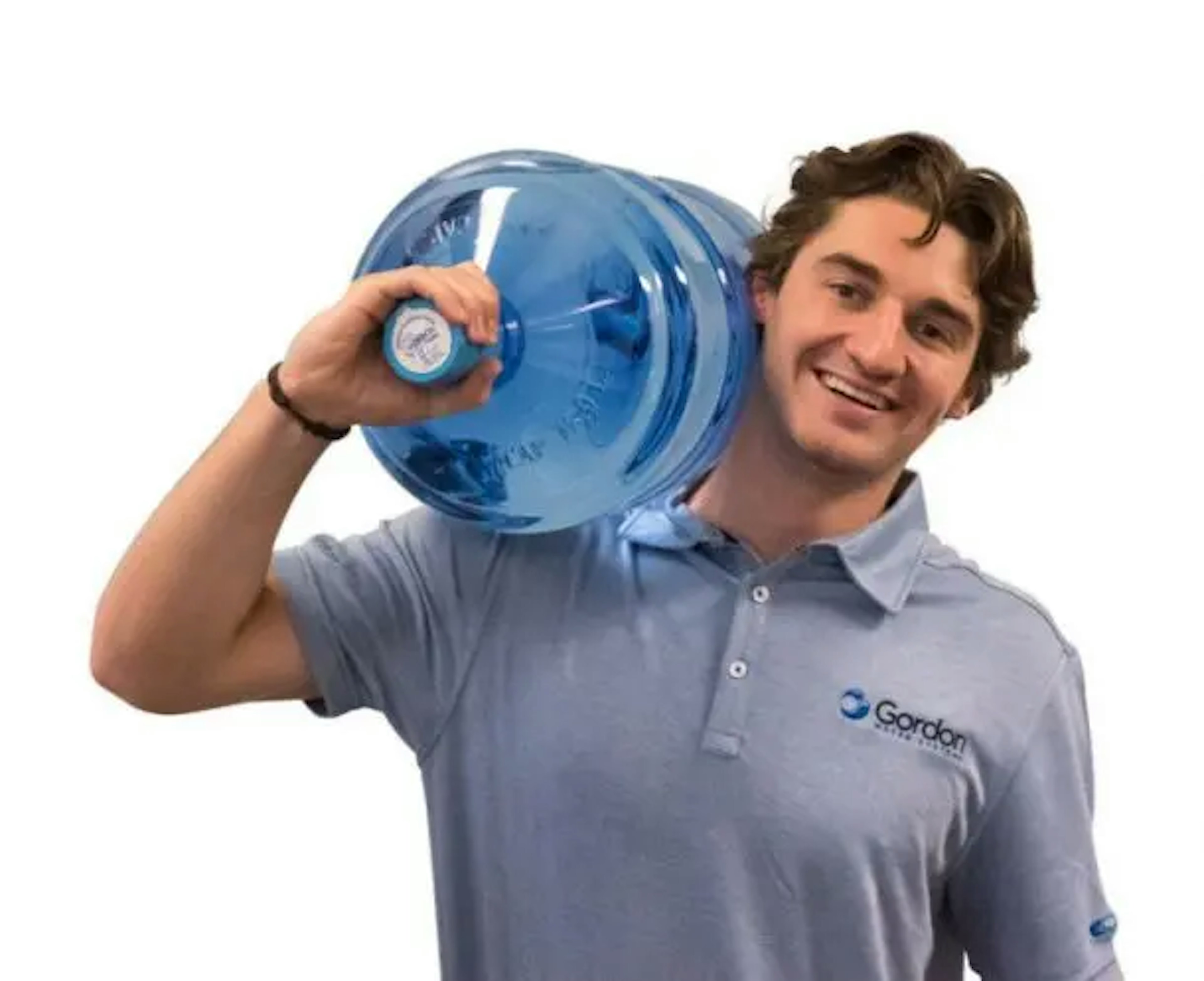 man carrying water